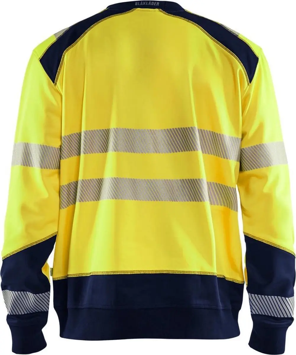 Blåkläder Sweatshirt High Vis 3541-2528 - 4XL - High Vis Geel/Marineblauw
