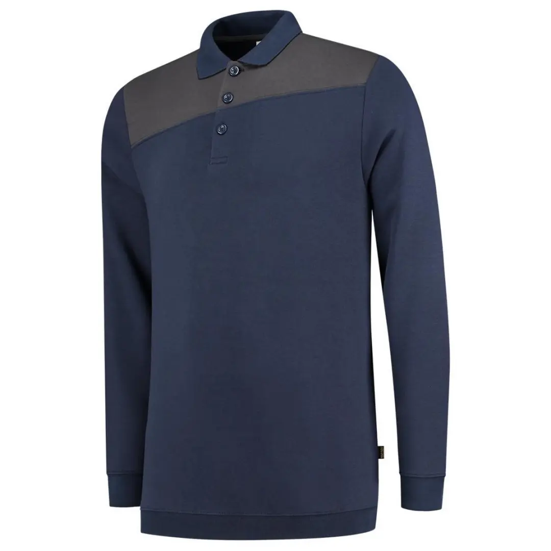 Tricorp Polosweater Bicolor - Inkt/Donkergrijs M