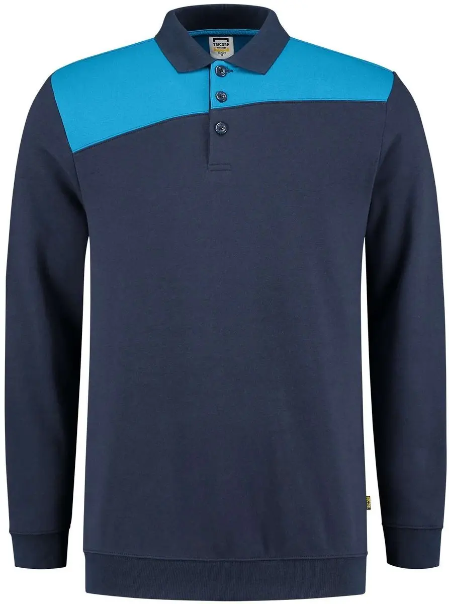 Tricorp Polosweater Bicolor - Inkt/Donkergrijs M