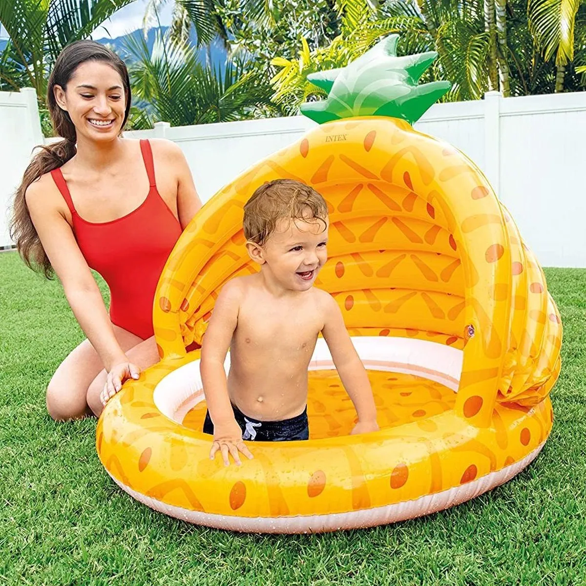 Intex Opblaaszwembad Ananas 102x94cm - Oranje