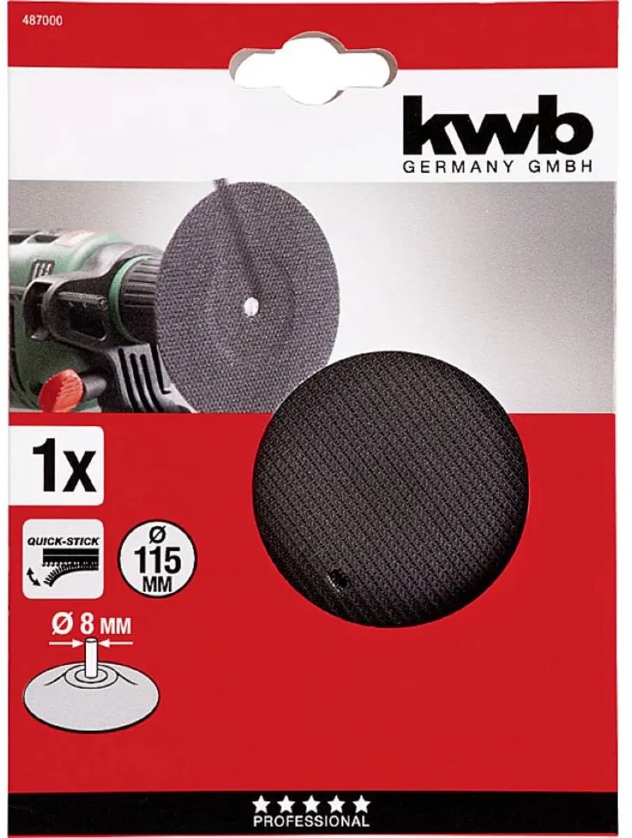 KWB QUICK-STICK Hechtsteunschijf Ø115mm