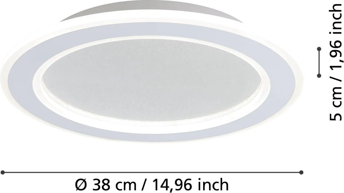 Eglo Macchioni Plafondlamp LED Ø38cm - Instelbaar wit licht - Dimbaar - afbeelding 6 van 6