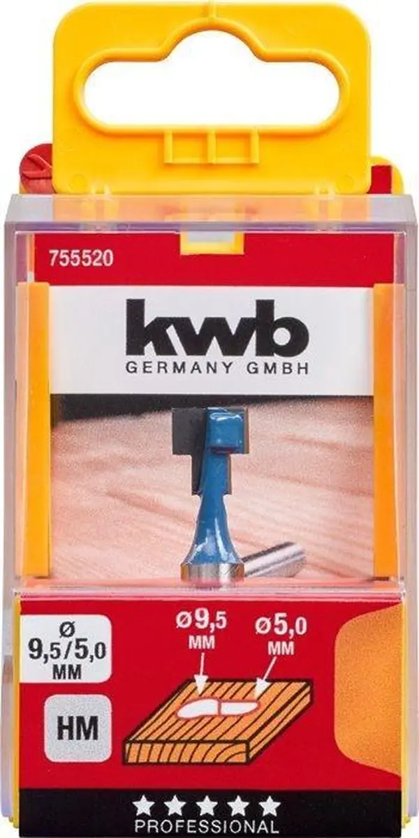 KWB Hm-T Vingerfrees 9,5mm - Hout