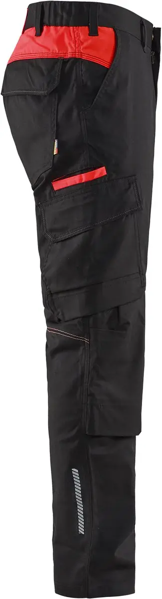Blåkläder Industrie Werkbroek 1448-1832 - Zwart/Rood - Maat 132