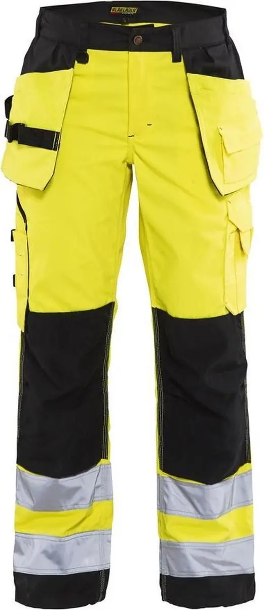 Blåkläder Dames Werkbroek High Vis Geel/Zwart 7156-1811 - Maat 48