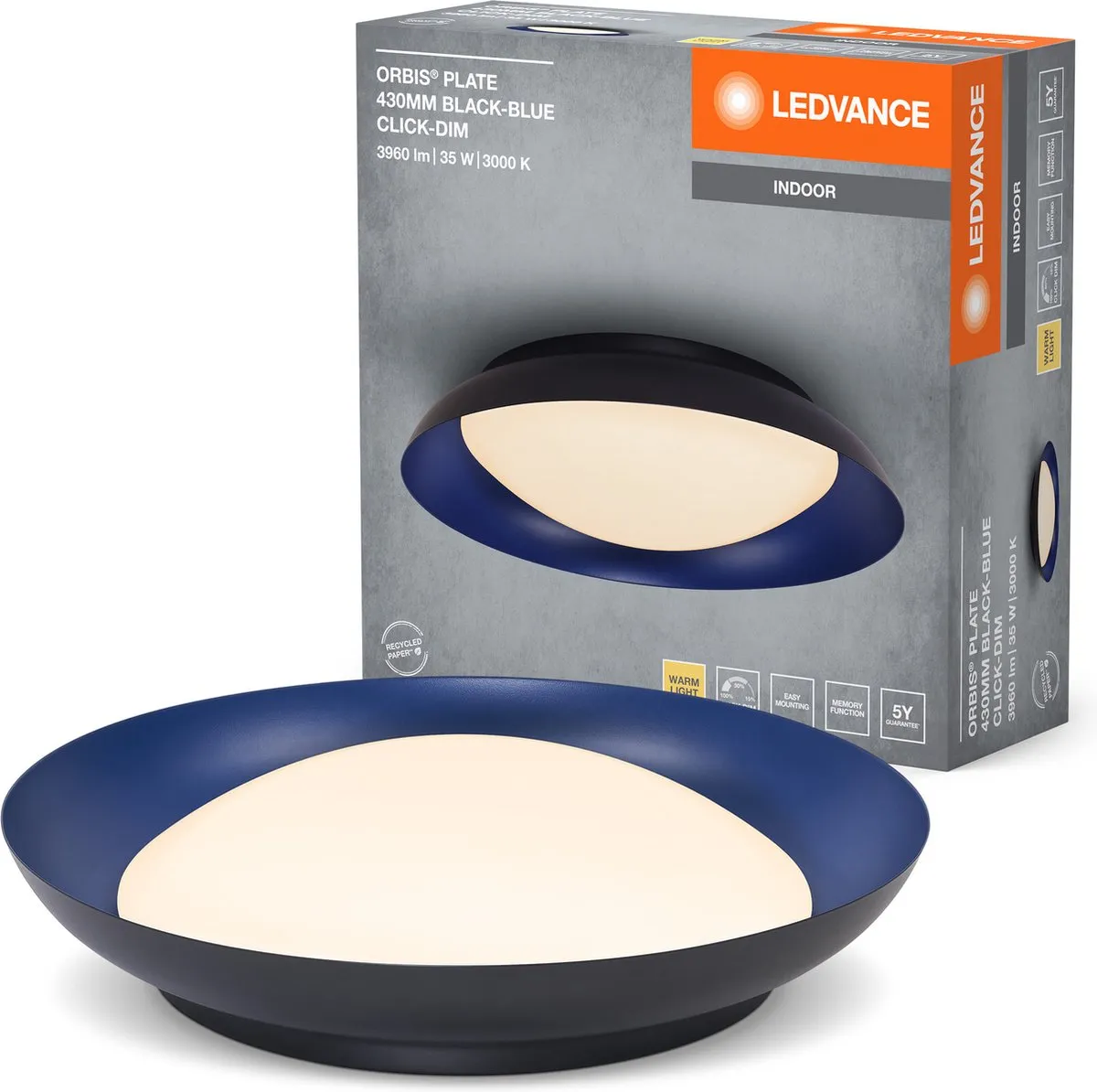 LEDVANCE Orbis Plate LED Plafondlamp 35W 1700lm