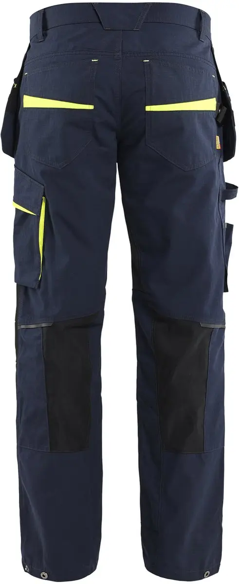 Blåkläder Service Werkbroek 1496-1330 - Stretch - Maat 156 - Marineblauw/Geel