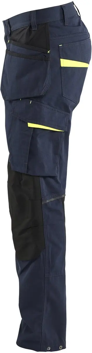Blåkläder Service Werkbroek 1496-1330 - Stretch - Maat 156 - Marineblauw/Geel