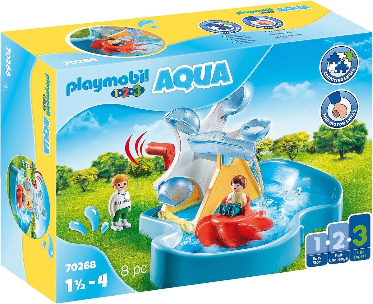 Playmobil 1.2.3 Aqua Waterrad met Carrousel 70268