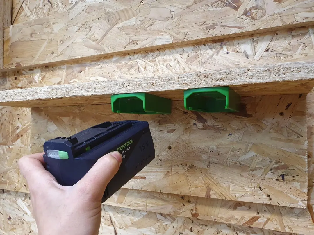 StealthMounts BM-FT18-GRN-6 Accuhouder Festool 18V - 6 Stuks - Groen