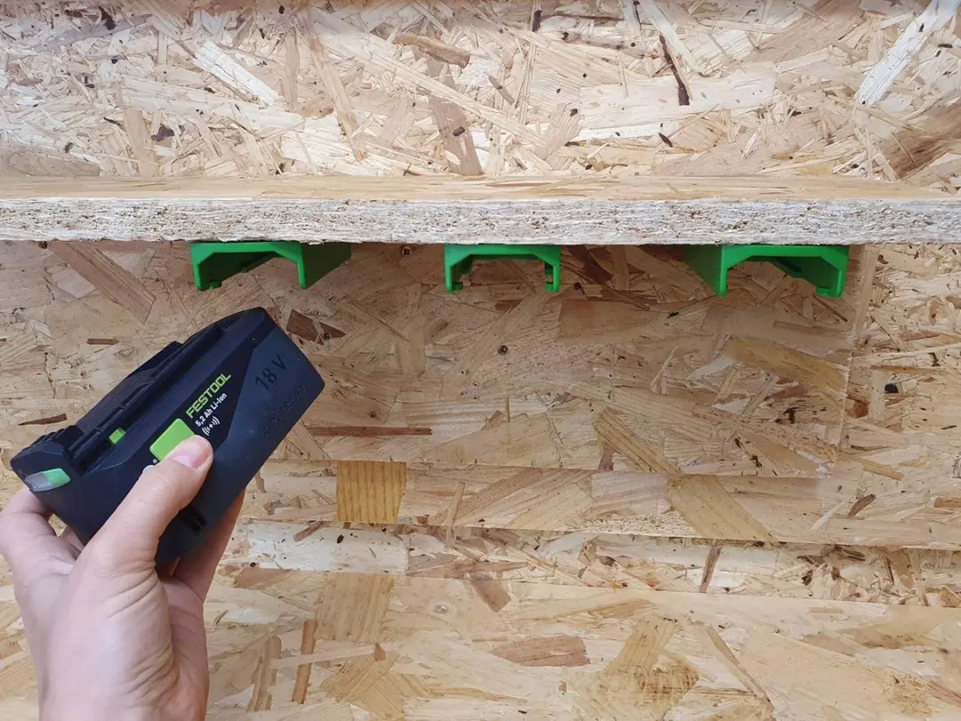 StealthMounts BM-FT18-GRN-6 Accuhouder Festool 18V - 6 Stuks - Groen