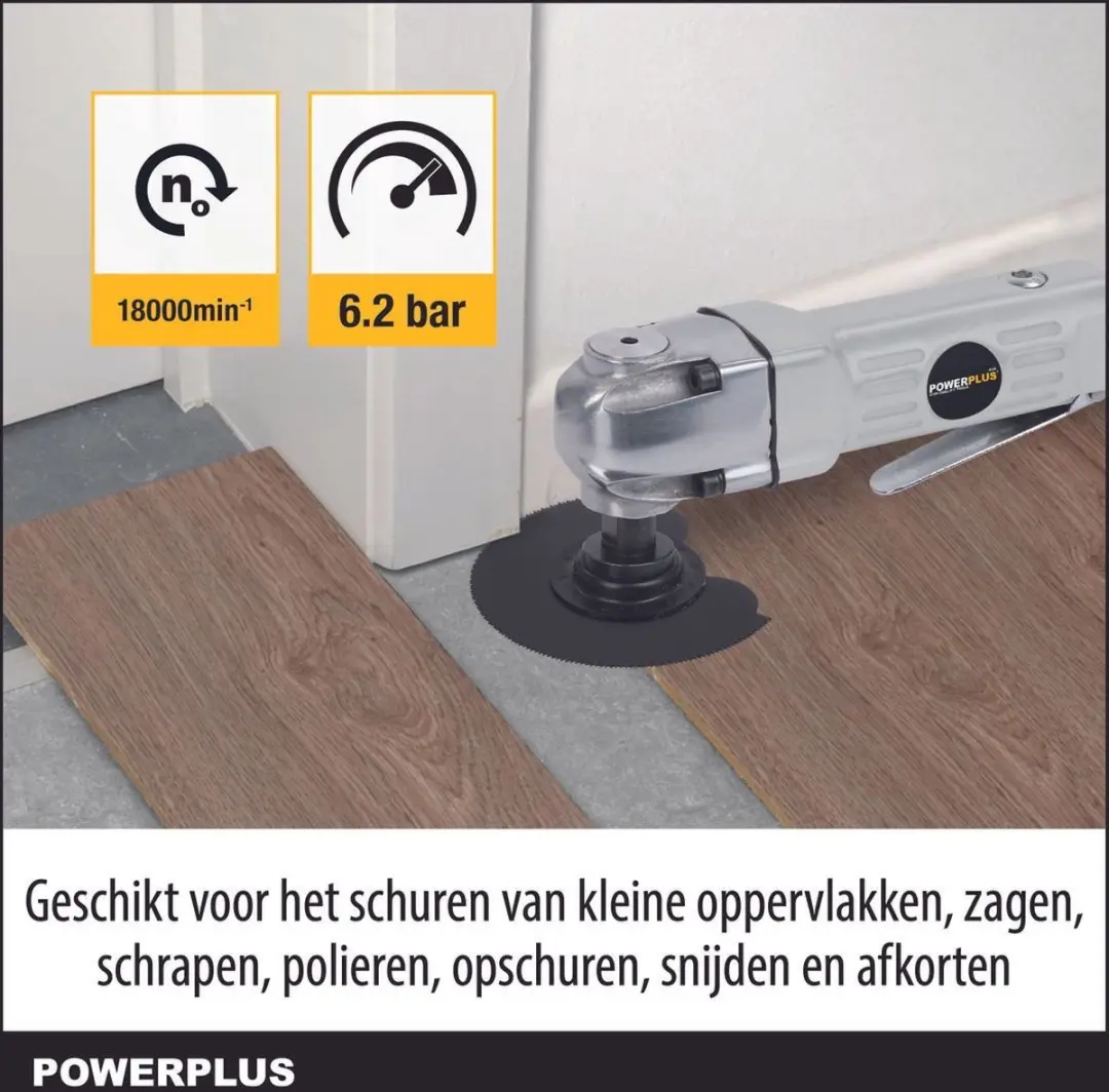 Powerplus POWAIR0805 Pneumatische Oscillerende Multitool - 180L/min