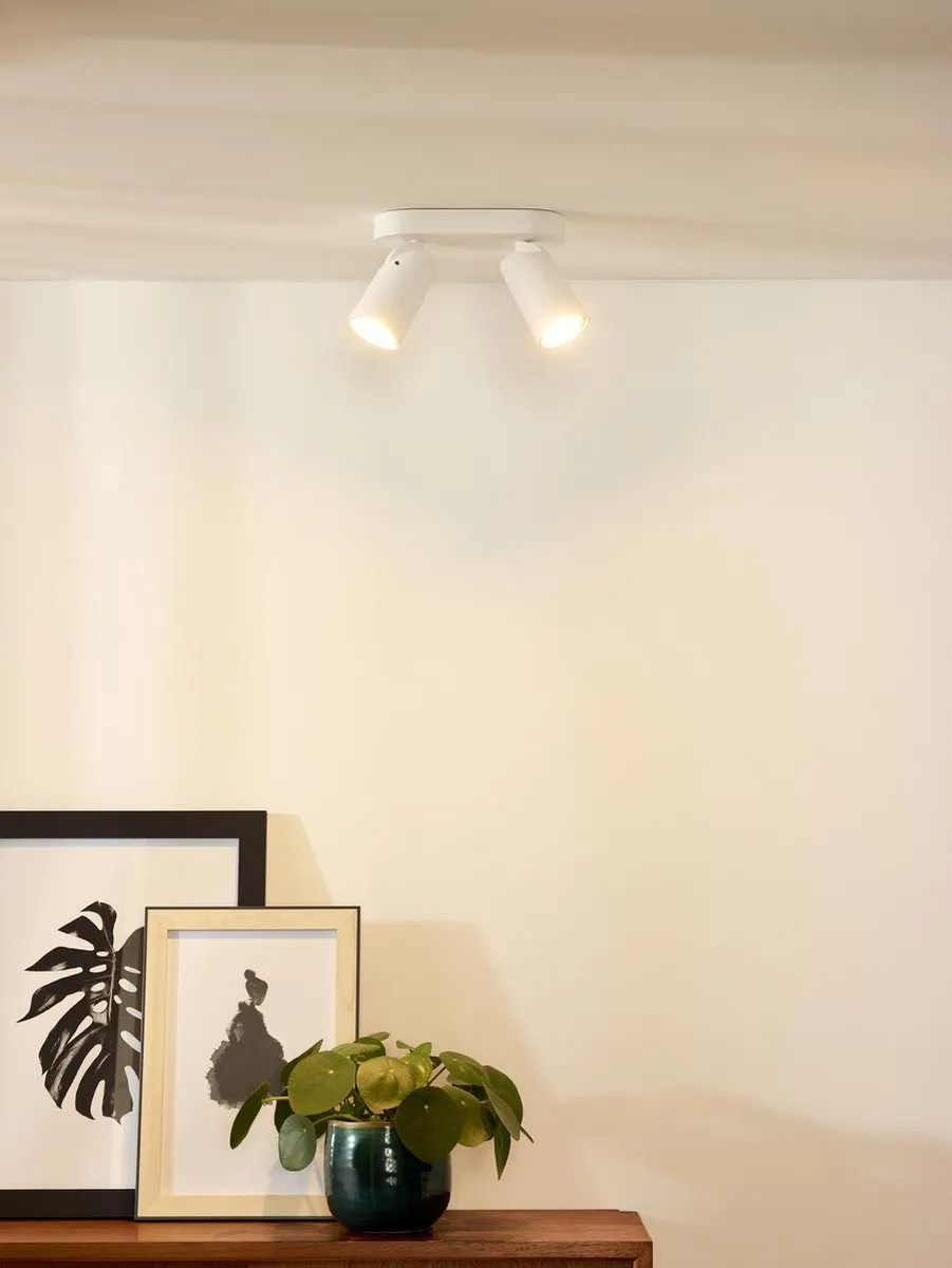 Lucide Xyrus Plafondspot LED Dim-to-Warm 2x5W - Wit