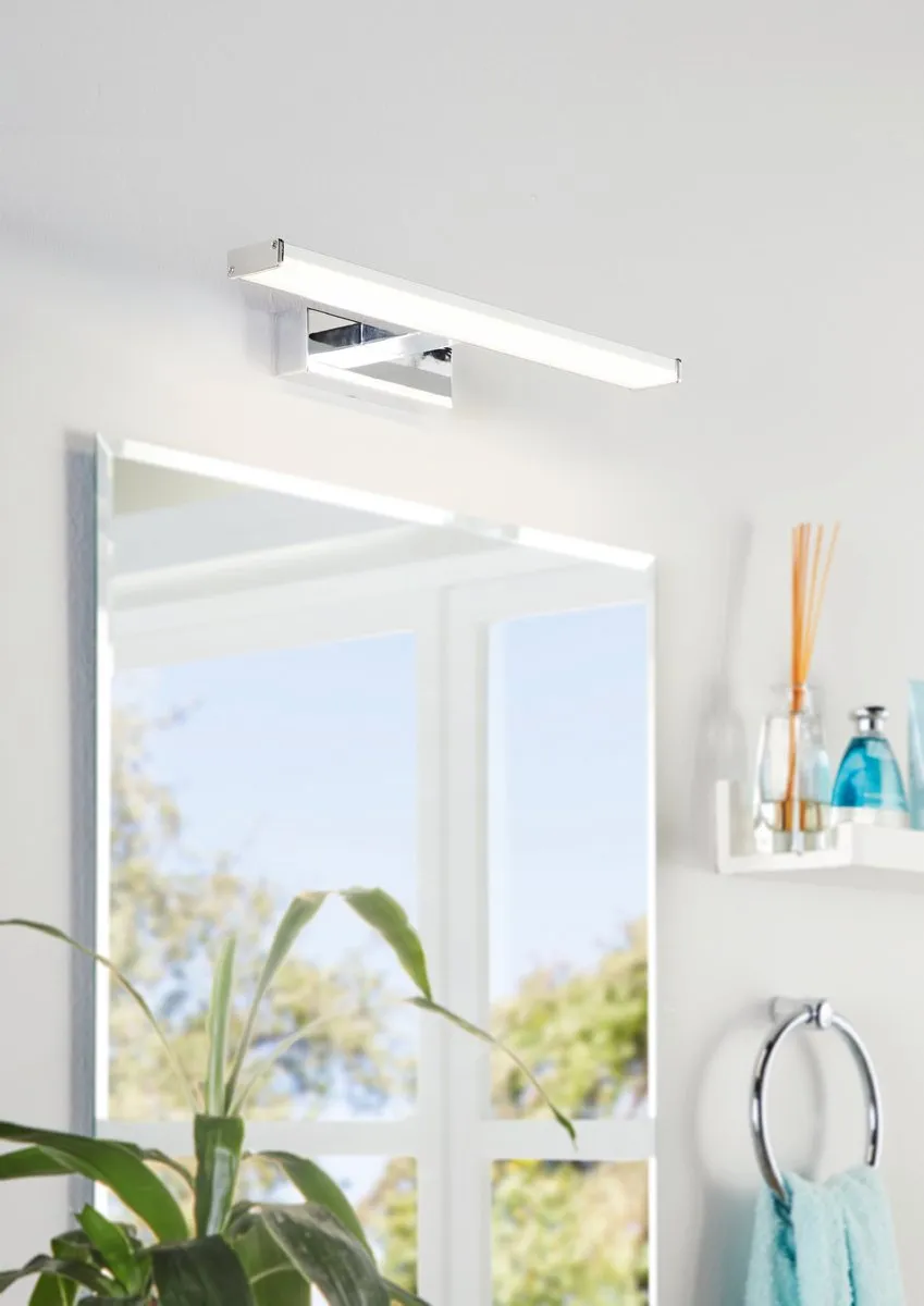 EGLO Pandella 1 Spiegellamp - LED - 40 cm - Zilver/Wit - Badkamer