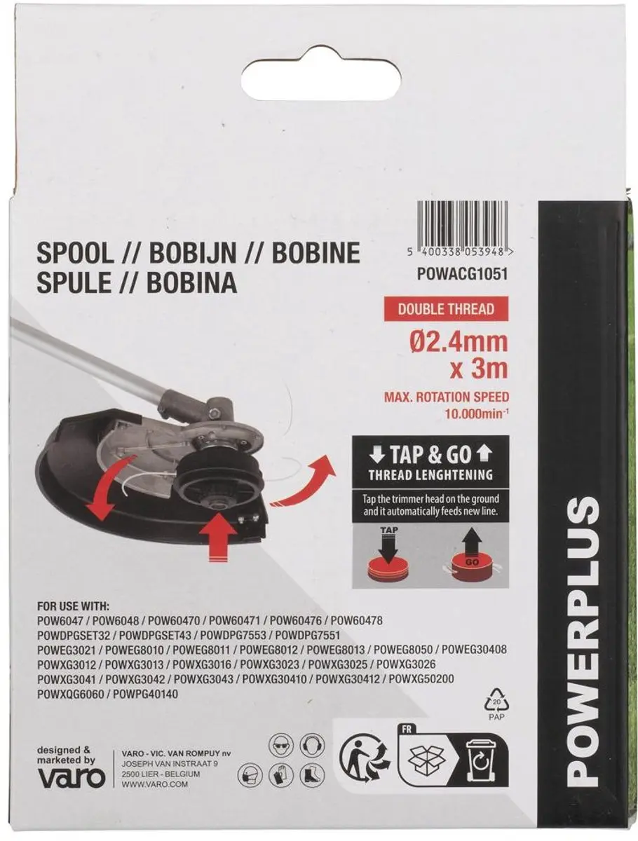 Powerplus POWACG1051 Spoel Grastimmer - 1 Stuk - afbeelding 6 van 6