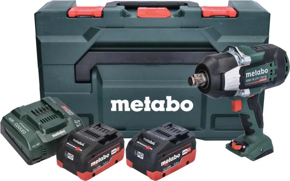 Metabo 18V Accu Slagmoersleutel - 2x 5,5 Ah LiHD - afbeelding 6 van 6