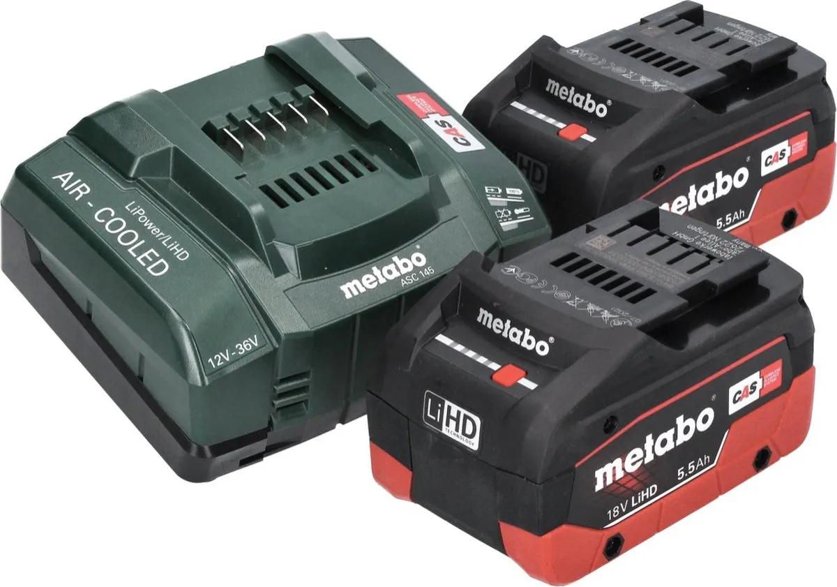 Metabo 18V Accu Slagmoersleutel - 2x 5,5 Ah LiHD
