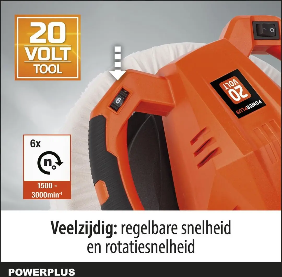 Powerplus POWDP4040 Haakse Poliermachine 240mm - 2 Accu's