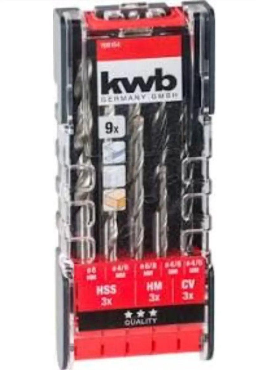KWB HSS Steen-spiraalboorset 9-delig 3-8mm
