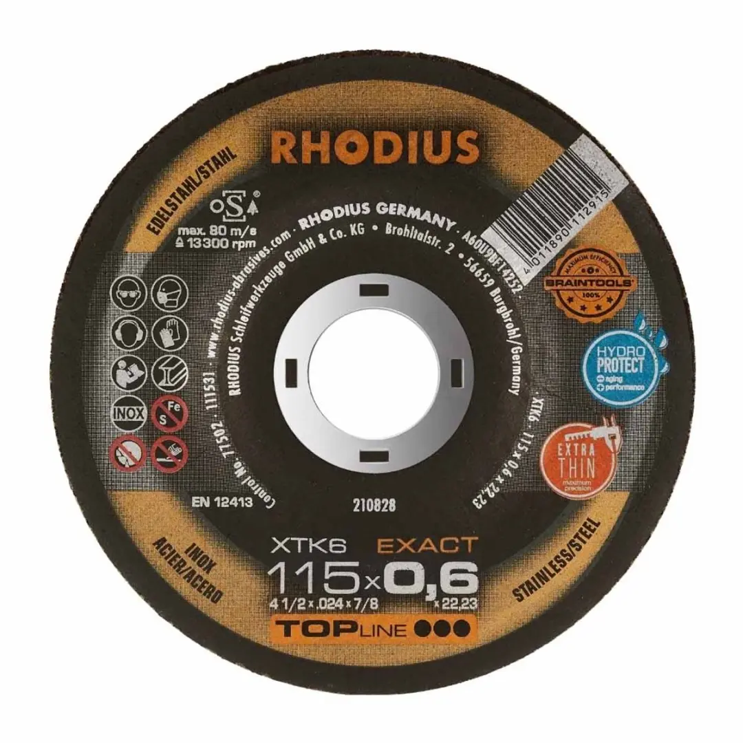 Rhodius XTK6 EXACT 210828 Doorslijpschijf 115mm