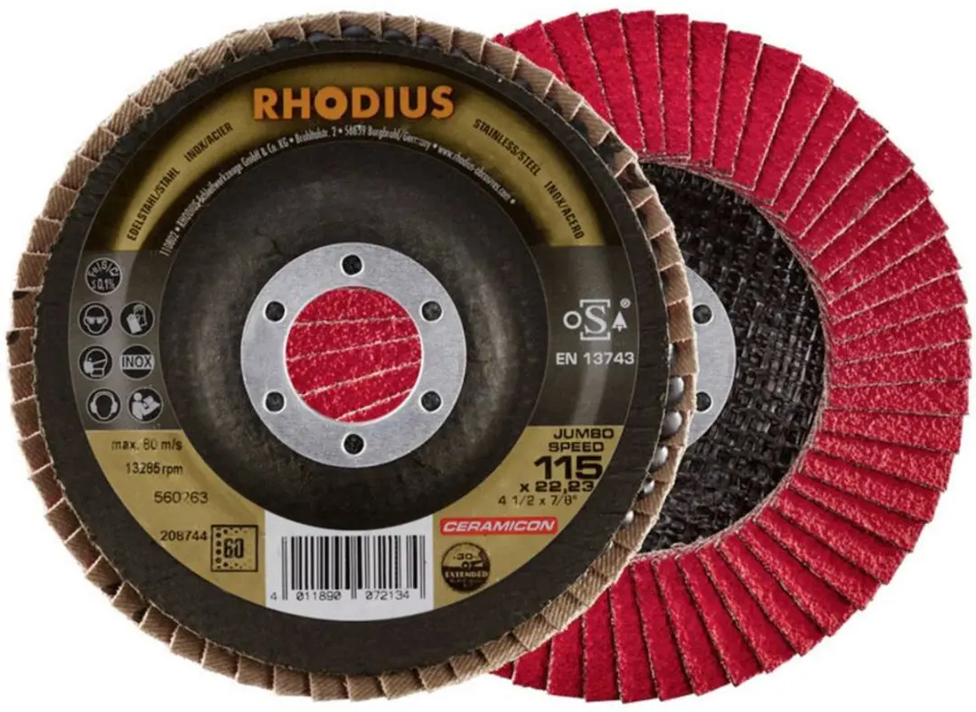 Rhodius 208744 JUMBO SPEED Lamellenschijf 115mm - Ø22.23mm - Korrel 60