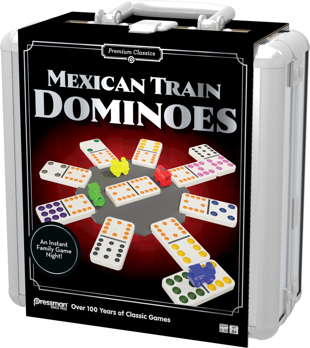 Goliath Mexican Train Dominos In Tin - Koffer - Actiespel - Domino - Gezinsspel - 1 tot 8 spelers