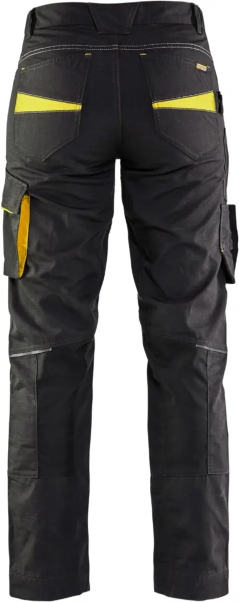 Blåkläder Dames Service Werkbroek 7195-1330 - C46 - Zwart/High Vis Geel