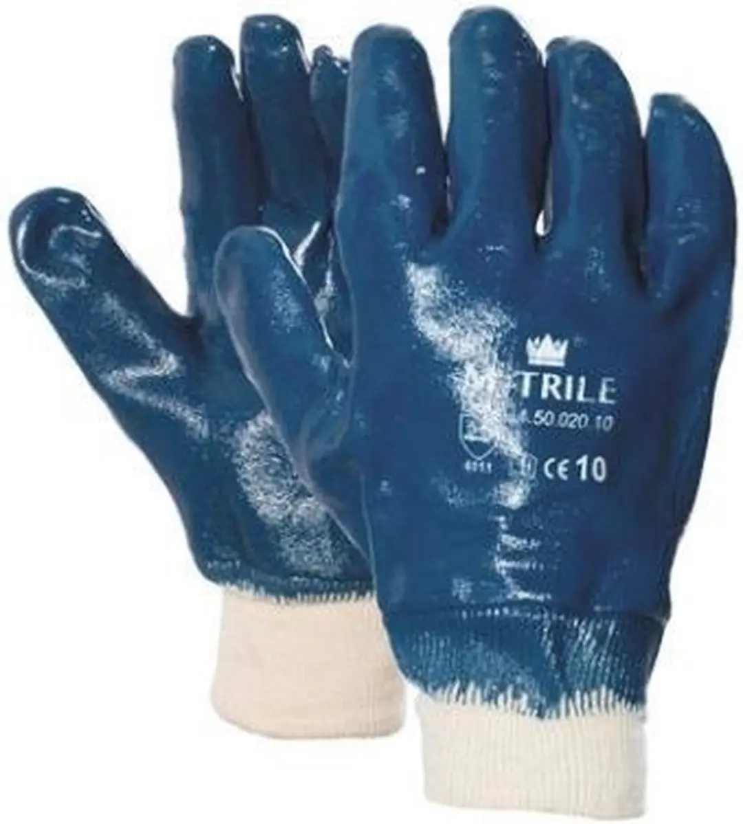 Oxxa Cleaner 50-040 Nitril/Katoen Handschoen 10/XL - Blauw/Wit