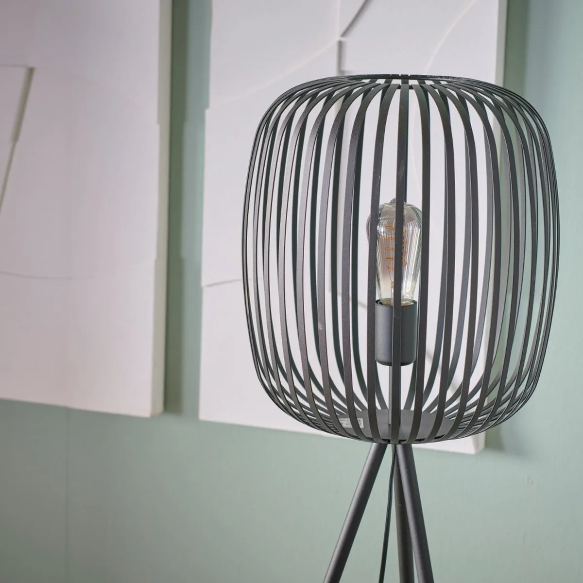 Eglo Romazzina Vloerlamp - Zwart - 140x33x33cm