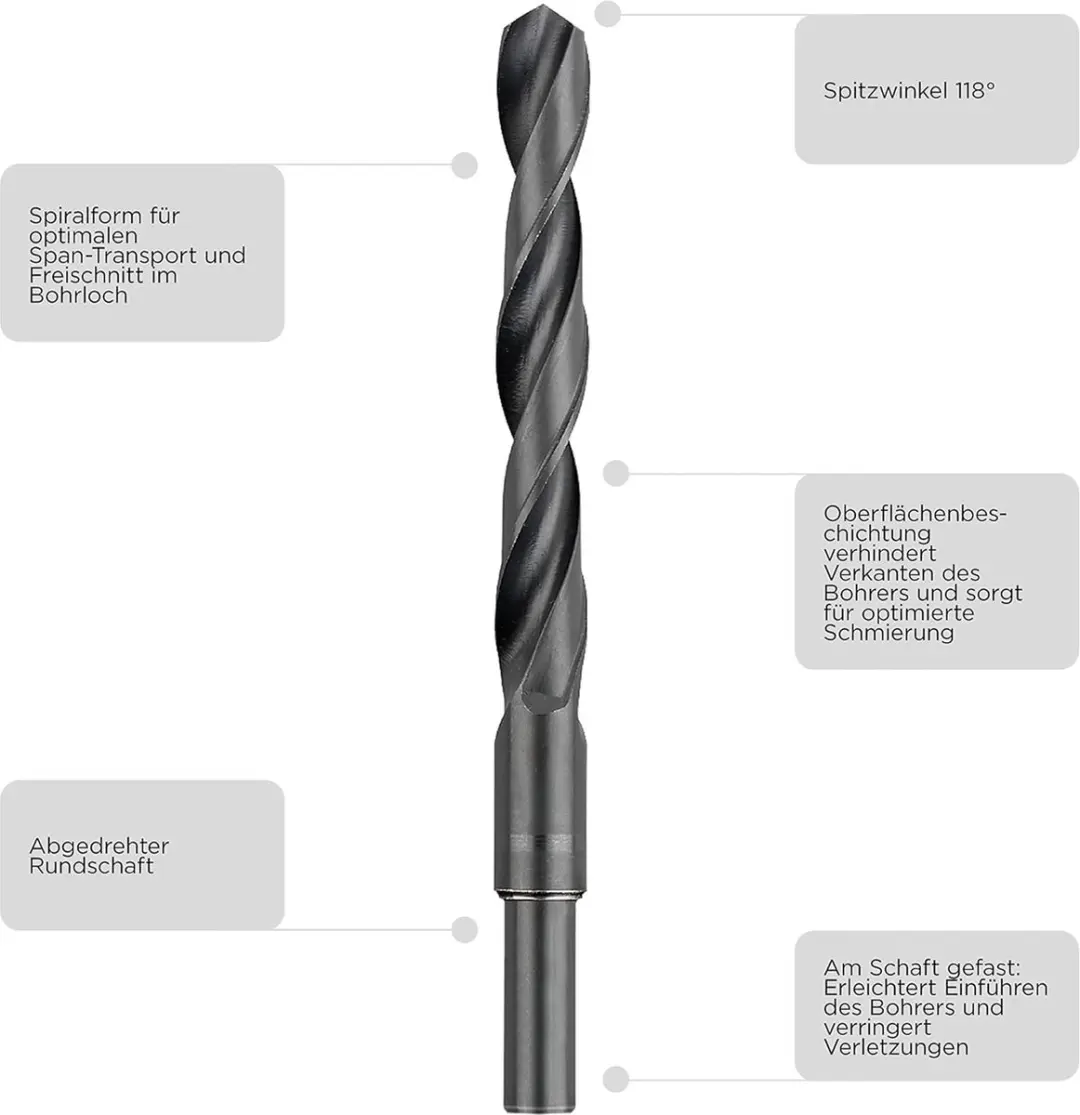 KWB HSS Metaalboor Ø15mm - DIN 338 - Blauwzwart