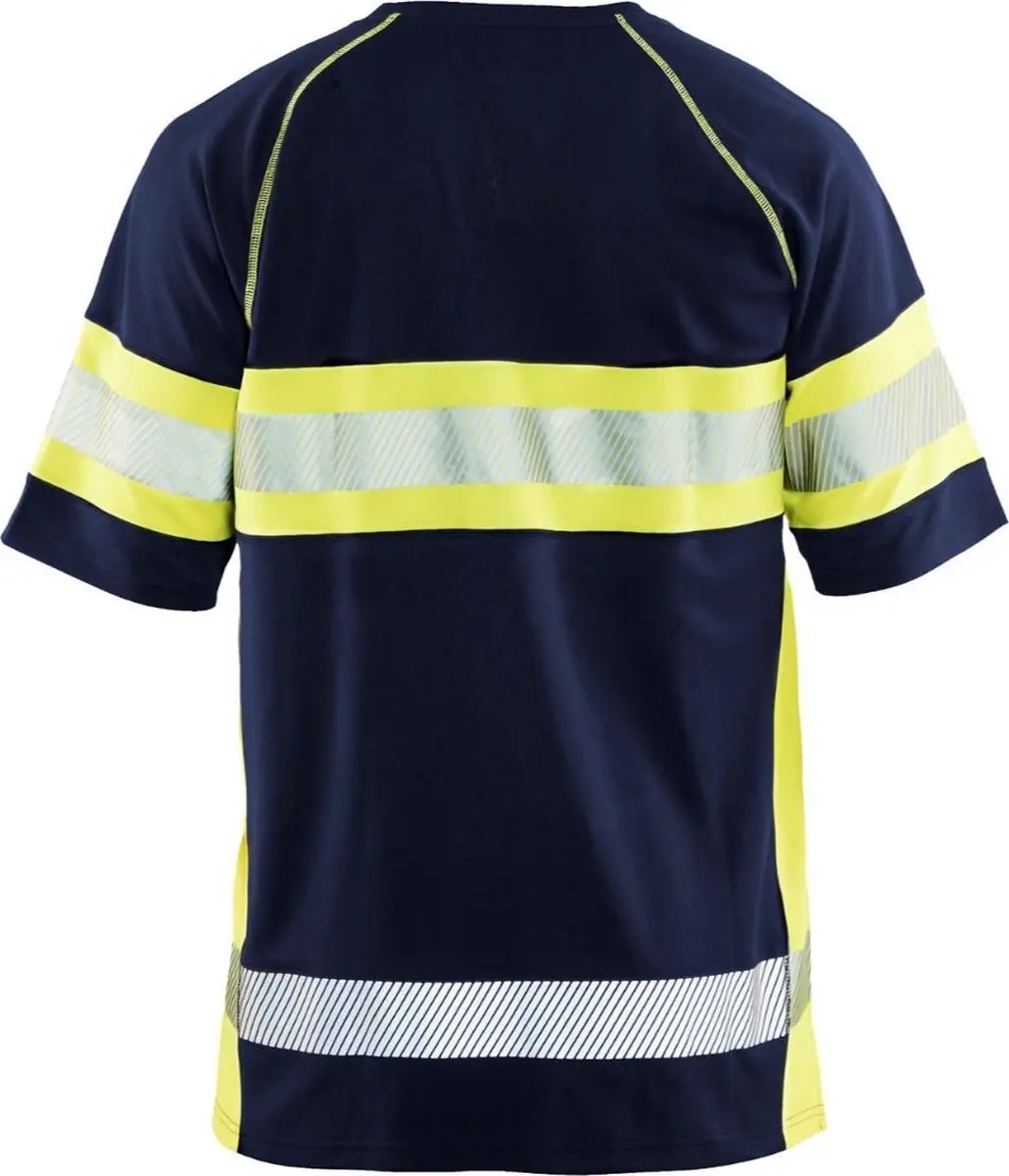 Blåkläder UV-T-shirt High Vis 3337-1051 - Marine/High Vis Geel XXL