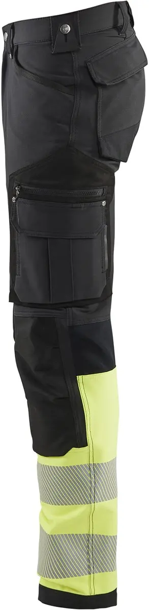 Blåkläder 1193-1642 Werkbroek 150 - Zwart/High Vis Geel