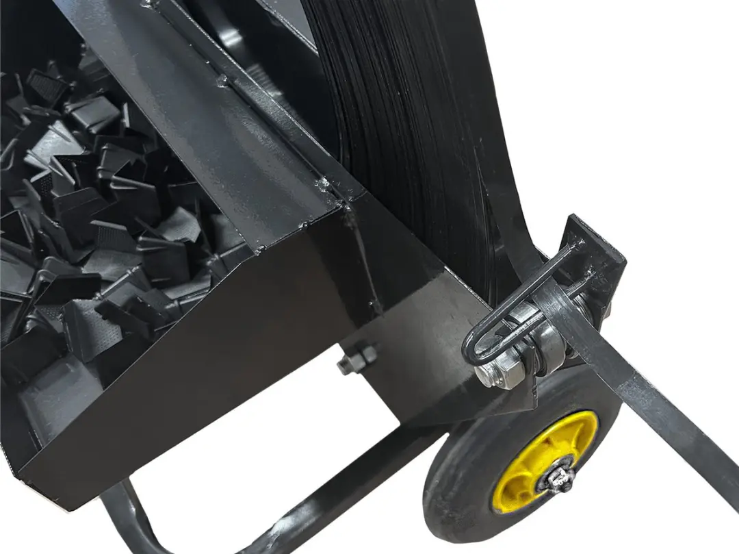 Kortpack Verrijdbare Staalbandhaspel 10-32mm - Zwart