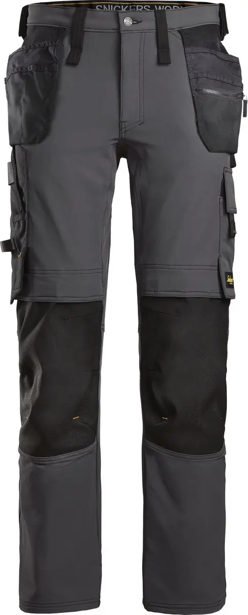 Snickers 6271 Full Stretch Werkbroek - 52 - Staal Grijs/Zwart