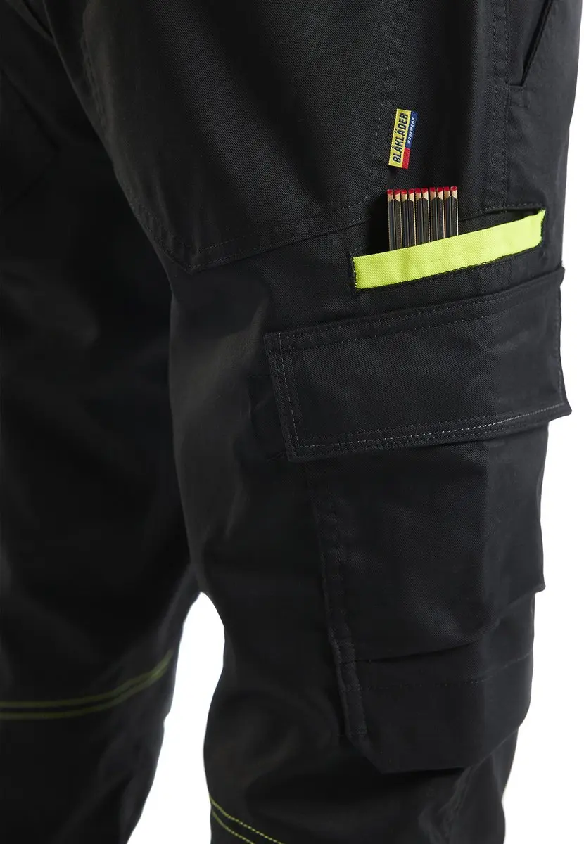 Blåkläder Industrie Werkbroek 1448-1832 C46 - Zwart/High Vis Geel