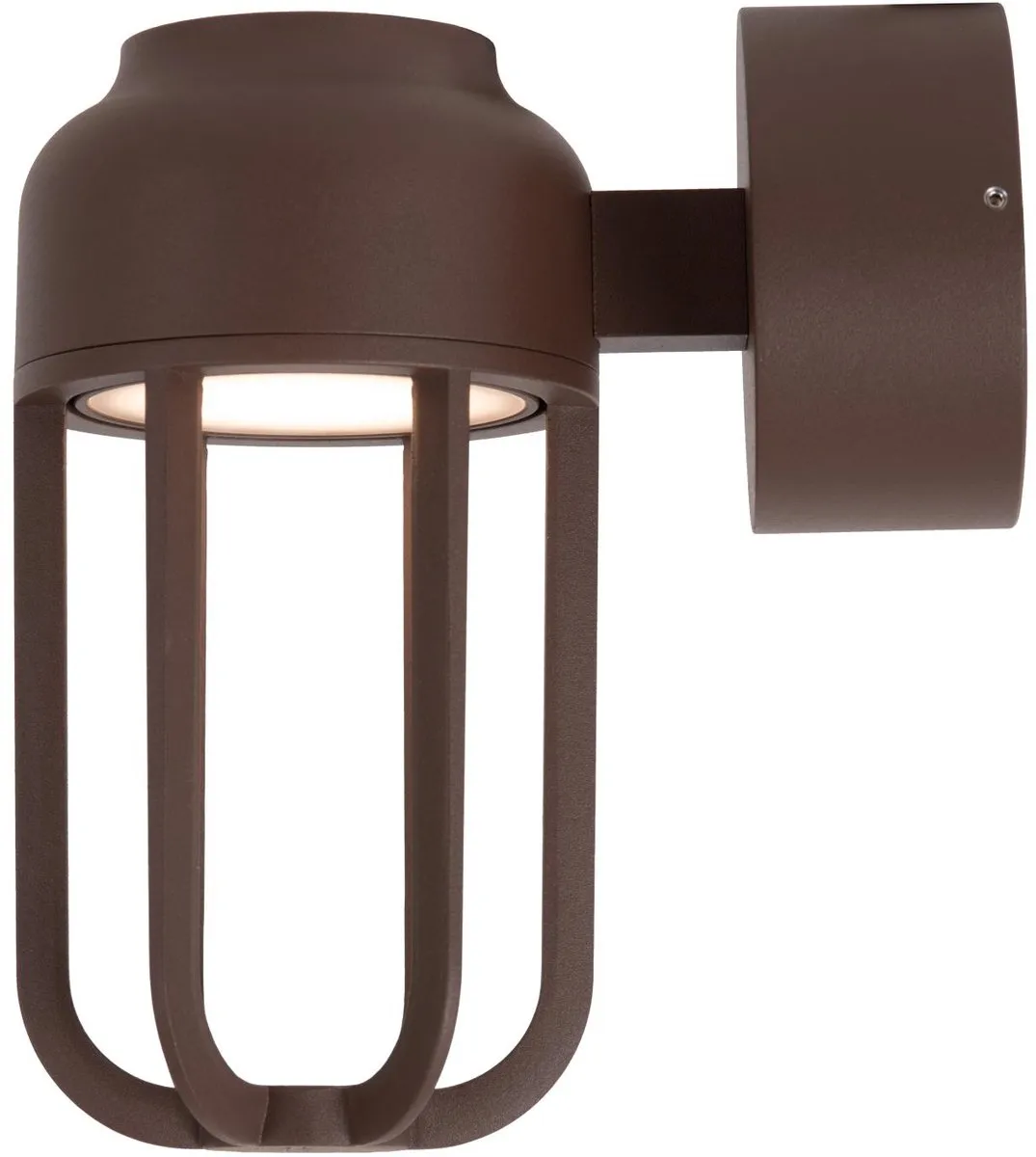 Lucide Wells Wandlamp Ø10cm LED 8W 2700K - Roestbruin