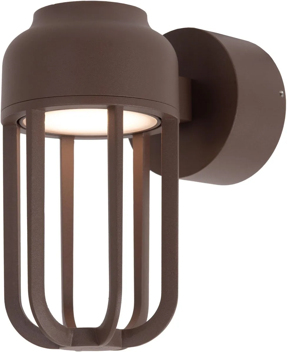 Lucide Wells Wandlamp Ø10cm LED 8W 2700K - Roestbruin