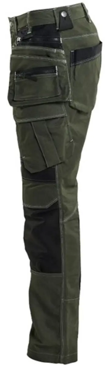 Blåkläder X1900 Werkbroek Denim Stretch - Herfstgroen/Zwart - Maat 48