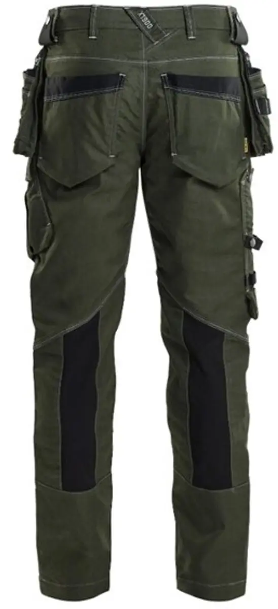 Blåkläder X1900 Werkbroek Denim Stretch - Herfstgroen/Zwart - Maat 48