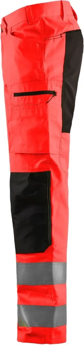 Blåkläder High Vis Broek 1585-1811 - D124 - High Vis Rood/Zwart