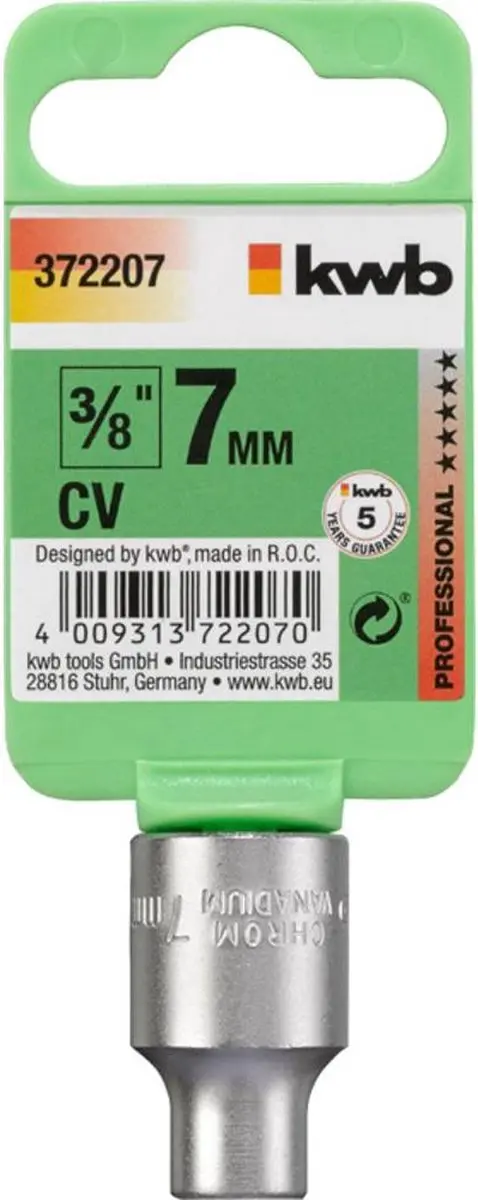 KWB Dopsleutel 3/8" - 7mm