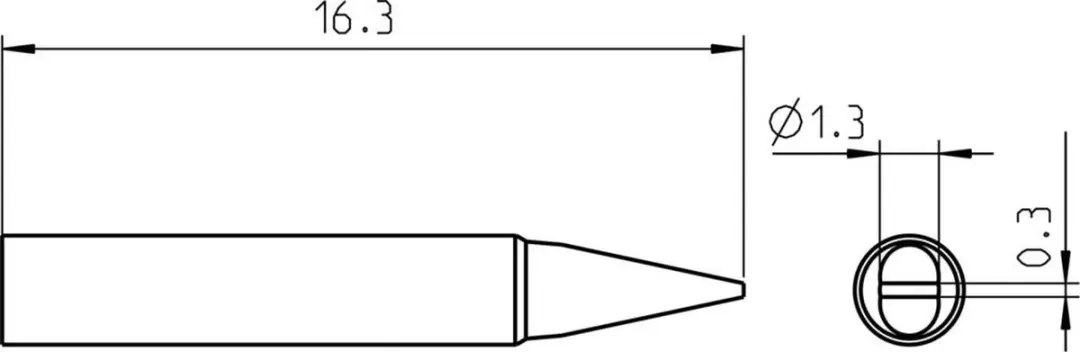 Weller RTP 013 S MS Soldeerpunt - 16.3mm - T0050102699