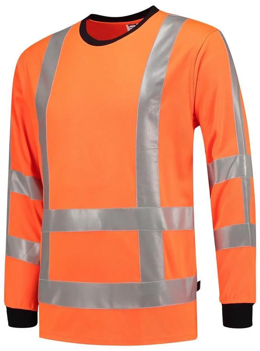 Tricorp 103002 T-Shirt Birdseye Lange Mouw - XL - Fluo Oranje