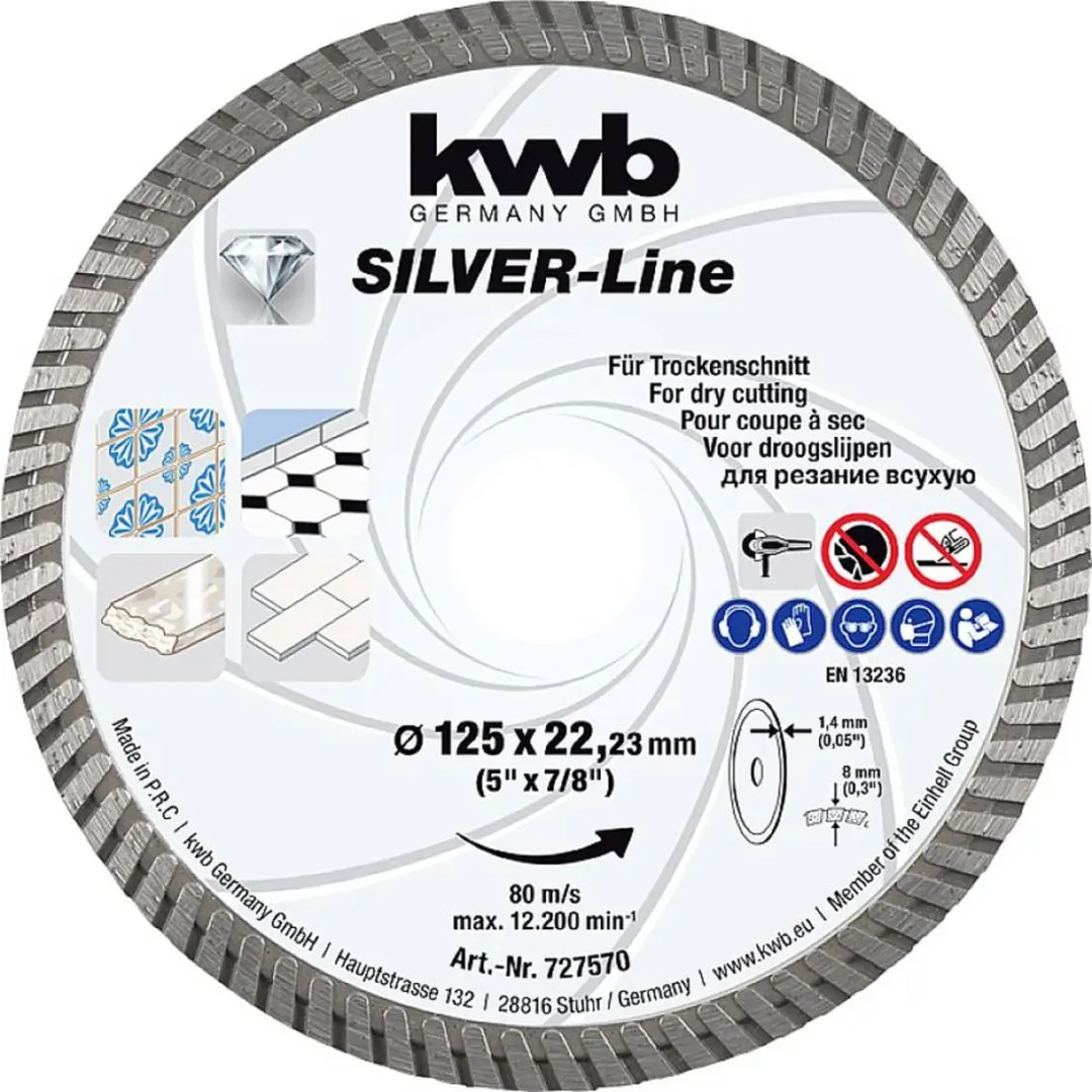 KWB 727570 Diamanten Doorslijpschijf 125mm