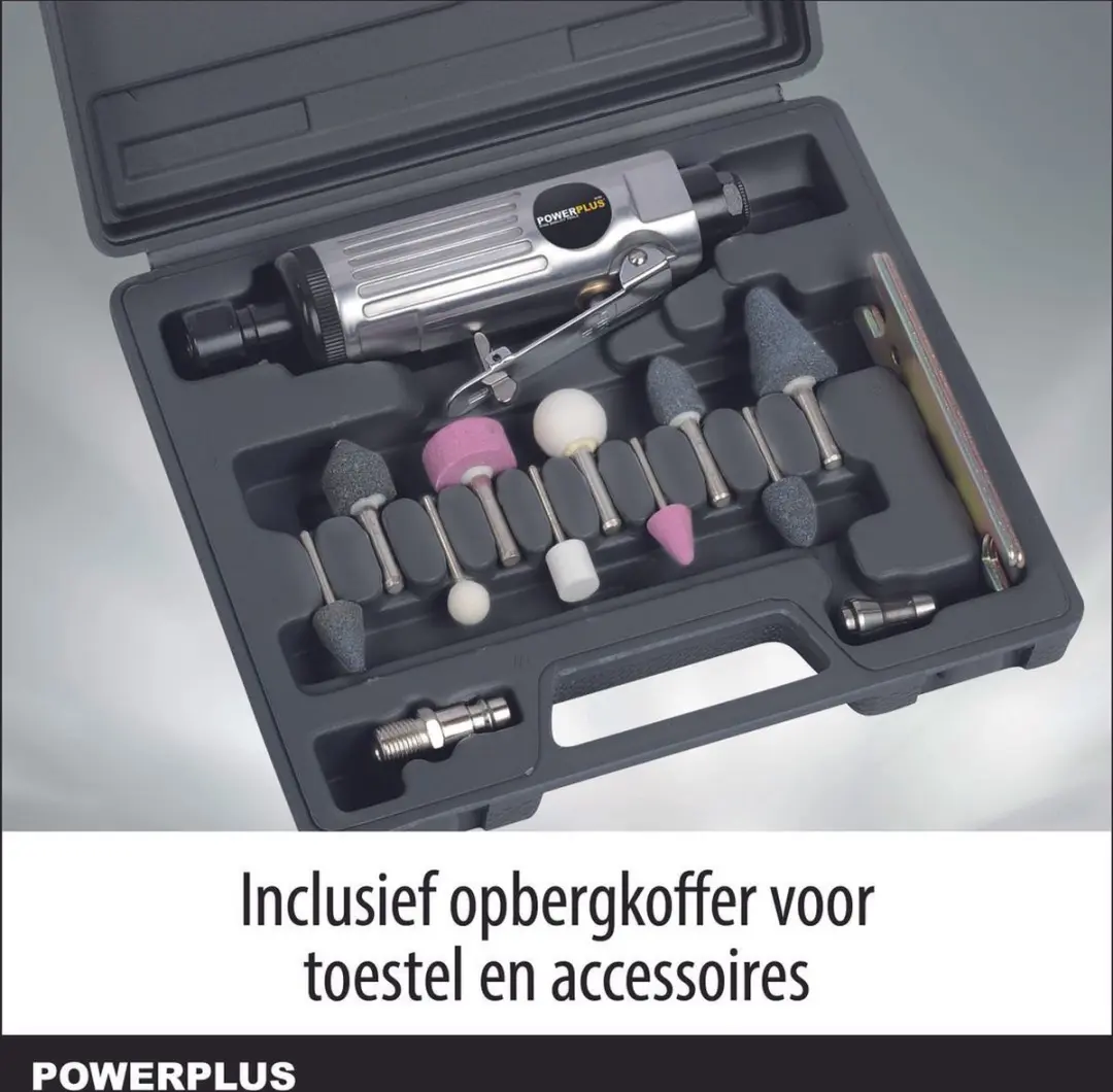 Powerplus POWAIR0011 Pneumatische Stiftslijper - 6.3 bar - 15-delig