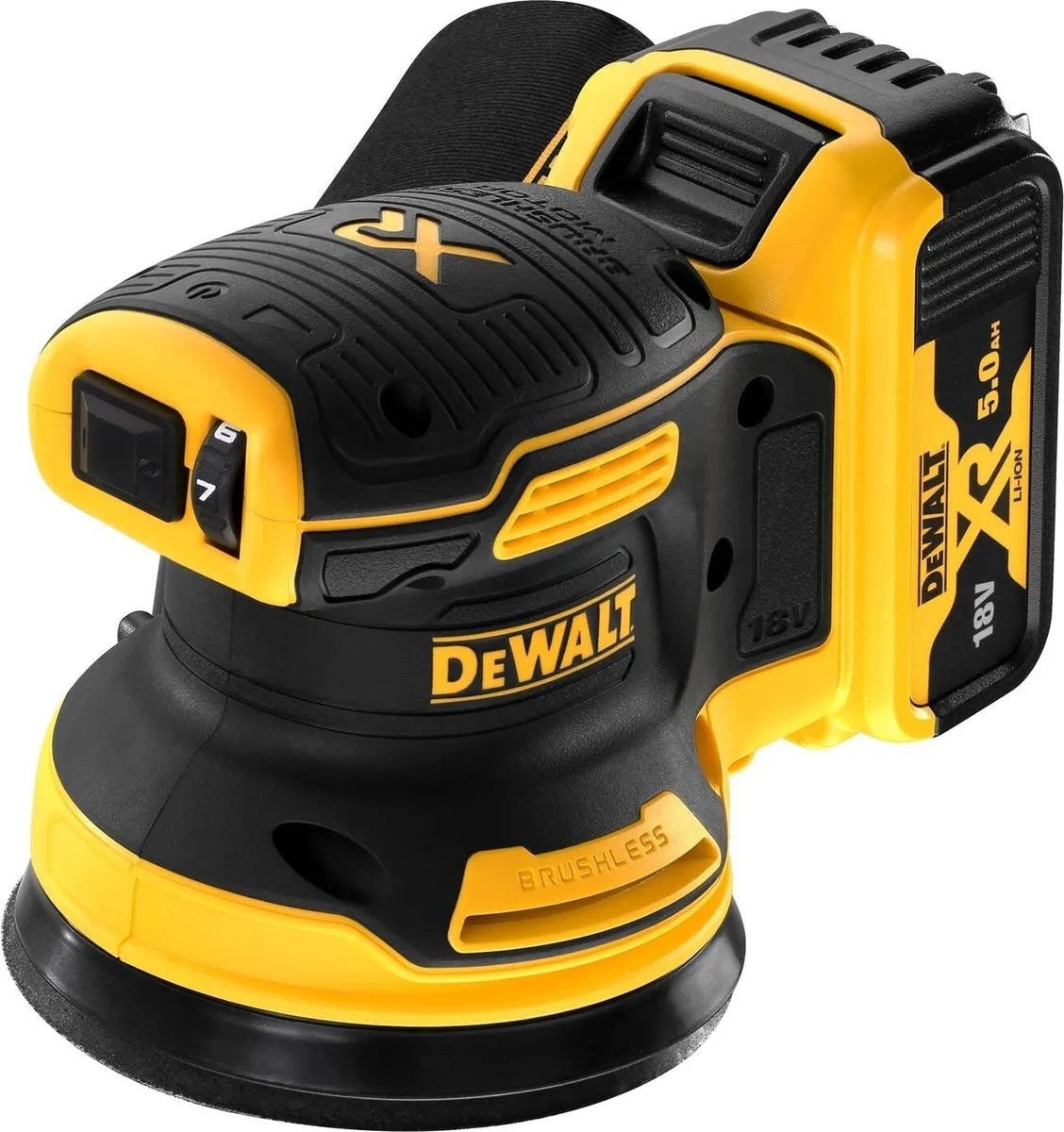 DeWalt DCW210P2 Excenterschuurmachine 18V - 2x 5.0Ah - 125mm - afbeelding 6 van 6