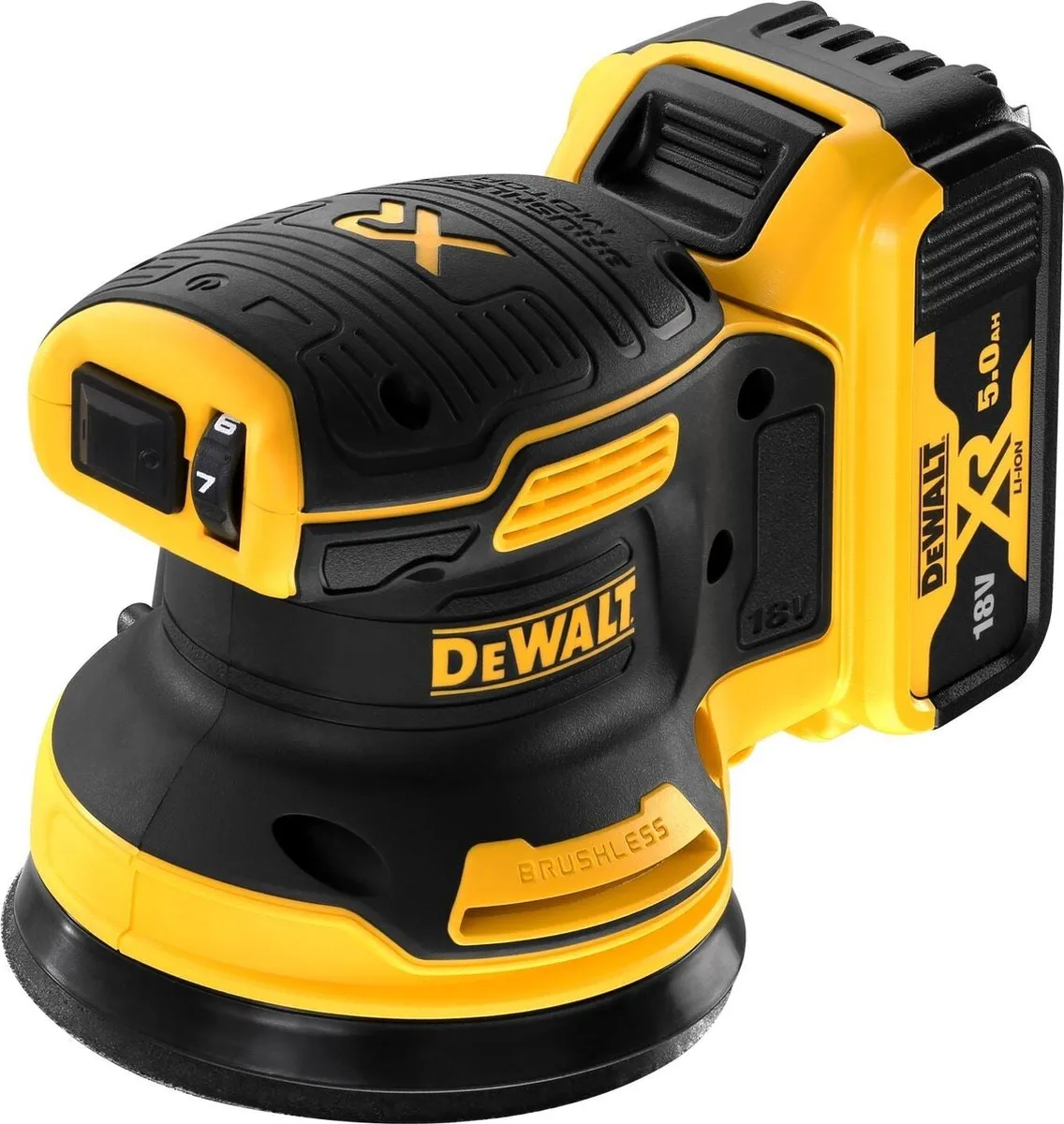 DeWalt DCW210P2 Excenterschuurmachine 18V - 2x 5.0Ah - 125mm