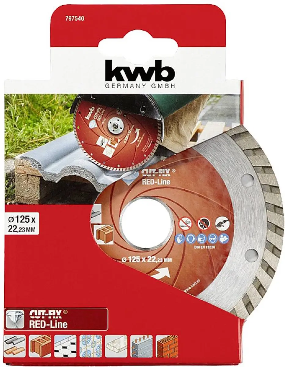KWB Diamantschijf 125 Red Line 7975-40 - Steen