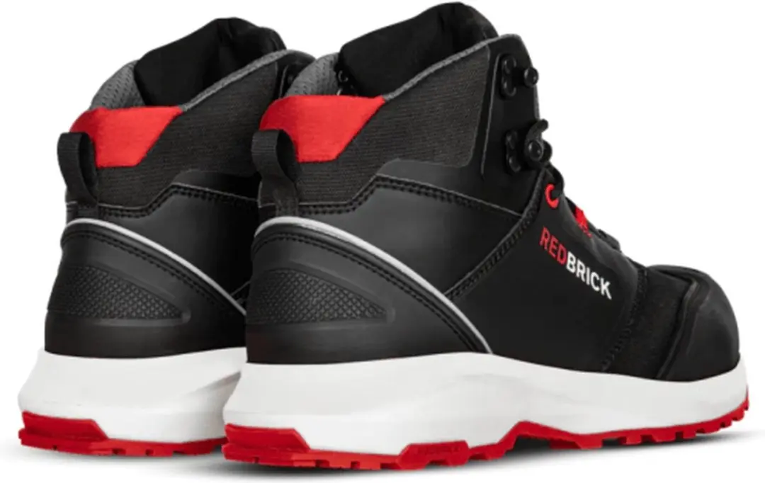 Redbrick Pulse Overnose Werkschoenen S3 - Hoog - Kuipneus - Zwart/Rood