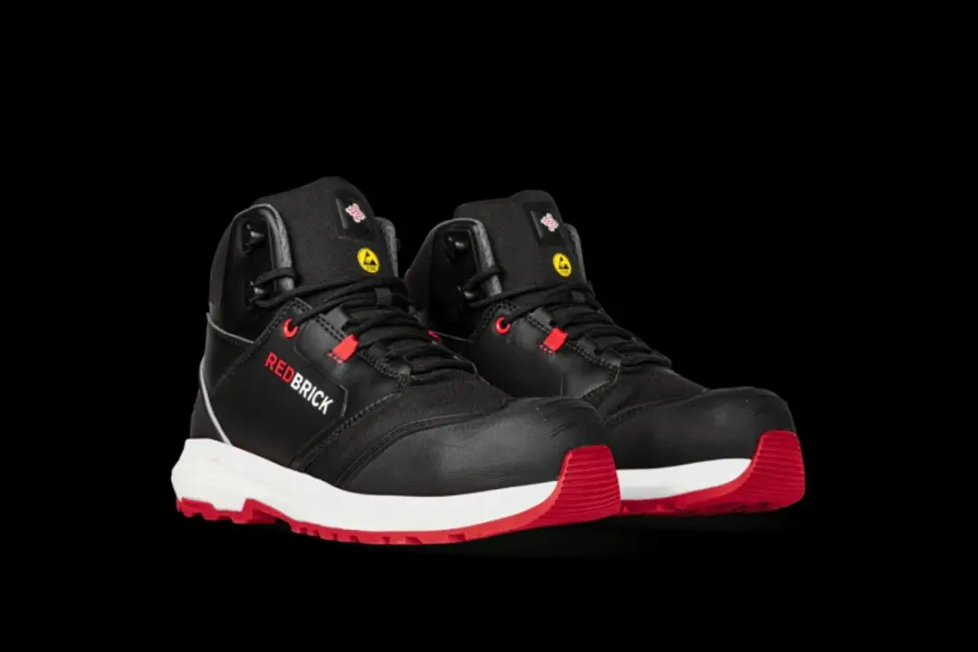 Redbrick Pulse Overnose Werkschoenen S3 - Hoog - Kuipneus - Zwart/Rood